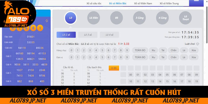 Xổ Số Alo789: Thiên Đường Giải Trí Cho Những Ai Đam Mê May Rủi 4 Xổ số 3 miền truyền thống rất cuốn hút